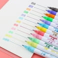 thumbnail image 3 of JGJJUGN 12 Color Dual-Line Outline Marker Set 2MM Fine Tip Highlighters for Art, Drawing, Scrapbooking, and DIY Projects, Washable Paint Markers, 3 of 7