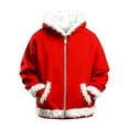 thumbnail image 5 of WOYY Big Girls Fleece Hooded Jacket Winter Warm Zip Up Coat Outerwear, Sizes 8-9, 5 of 7