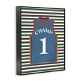 thumbnail image 3 of Stupell Industries Stripes And Sports Jersey Black Framed Giclee Art, design by Marcus Prime, 20 x 16, 3 of 8