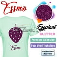 thumbnail image 1 of ESSMO Eggplant Glitter Heat Transfer Vinyl HTV Sheet T-Shirt 20" Wide Iron On Heat Press DG09 20"x84", 1 of 5