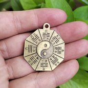 Chinese Feng Shui Tai Chi Bagua Mirror Keychain Lucky Blessing Home Decor Pakua