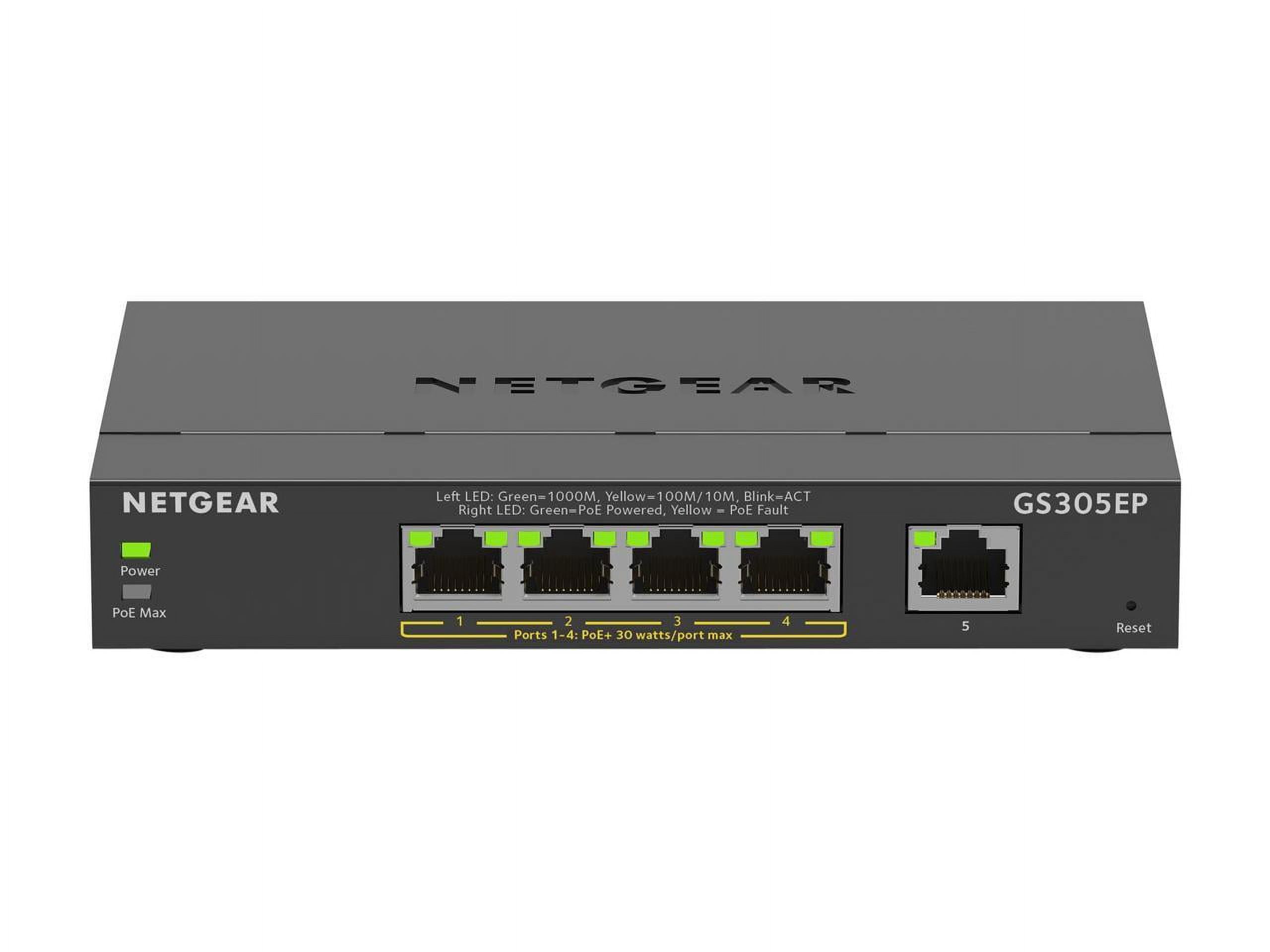 Netgear 5-Port Gigabit Ethernet SOHO Smart Managed Plus PoE Switch with 4-Port PoE+