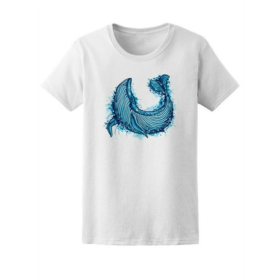 Vintage Whale T-Shirt Women -Image by Shutterstock, Female Medium