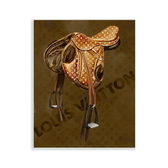 Stupell Industries Glam Patterned Saddle Beauty & Fashion Painting Unframed Art Print Wall Art, 11 x 14