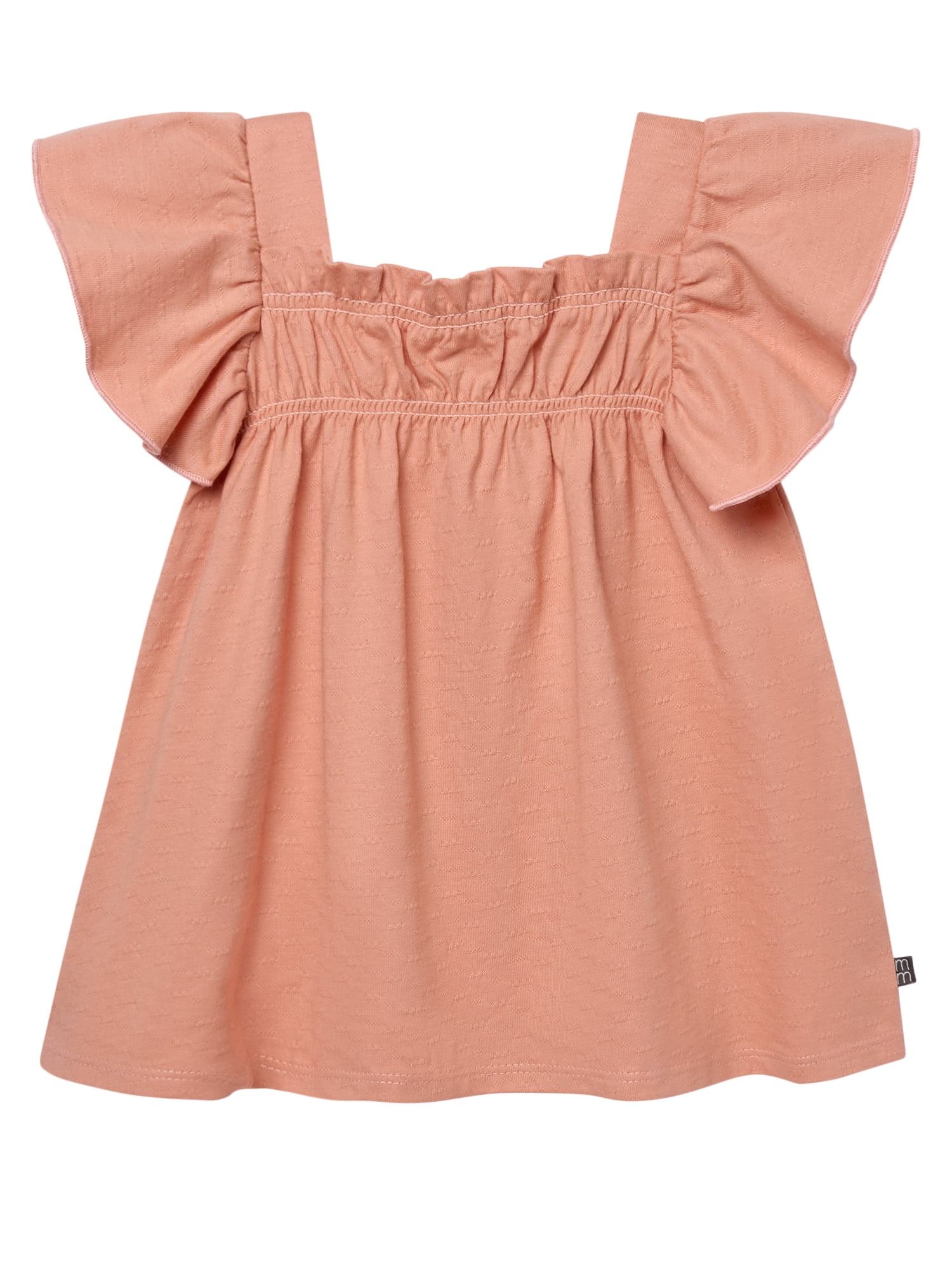 Modern Moments by Gerber Baby Girl Smocked Flutter Sleeve Dress and Diaper Cover, 2-Piece, Sizes 0/3 Months - 24 Months