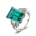 thumbnail image 1 of Natural Emerald gemstone Ring, 925 Sterling Silver,Handmade Ring For Men & Woman, 1 of 3