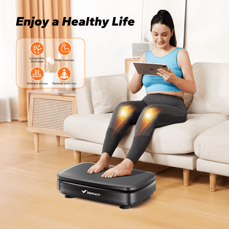 MERACH Vibration Plate Exercise Machine, Whole Body Workout, Lymphatic  Drainage and Fitness - Walmart.com