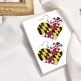 thumbnail image 4 of Heart Earrings Flag Of Maryland Dangling Heart Drop Earrings For Women Love Dangle Earrings Gift, 4 of 6