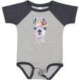 thumbnail image 3 of Inktastic Cute Llama with Flower Boys or Girls Baby Bodysuit, 3 of 5