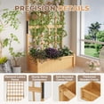 thumbnail image 2 of BaPiPro Tall Wood Planter Box with Trellis - 35"W x 72"H Raised Garden Bed with Hanging Roof, Outdoor Elevated Planter for Climbing Plants, Flowers, 2 of 9