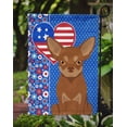 thumbnail image 3 of Chocolate and Tan Chihuahua USA American Flag Garden Size, 3 of 5