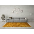 thumbnail image 3 of Ahgly Company Indoor Square Oriental Yellow Industrial Area Rugs, 4' Square, 3 of 4