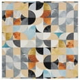 thumbnail image 3 of SAFAVIEH Barbados Sylvester Geometric Indoor/Outdoor Area Rug, Ivory Black/Blue Rust, 6'6" x 6'6" Square, 3 of 3