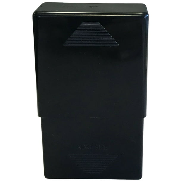 Black CrushProof Plastic 2 Piece Cigarette Case For King & 100s 3203
