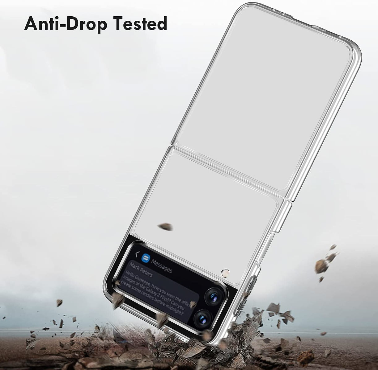 VEGO for Galaxy Z Flip 4 Case, Samsung Z Flip 4 Case Clear Premium Spray  Paint Bumper Reinforced Corner Anti-Scratch Shockproof Cover Case for  Samsung