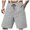 Gray, variant on Mgmyaa Mens Casual Shorts Summer Drawstring Elastic Waist Beach Sweat Shorts Texture with Multi-Pockets
