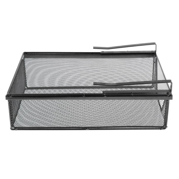 Cesta extraíble para colgar debajo del estante, organizador portátil para calcetines. Negro