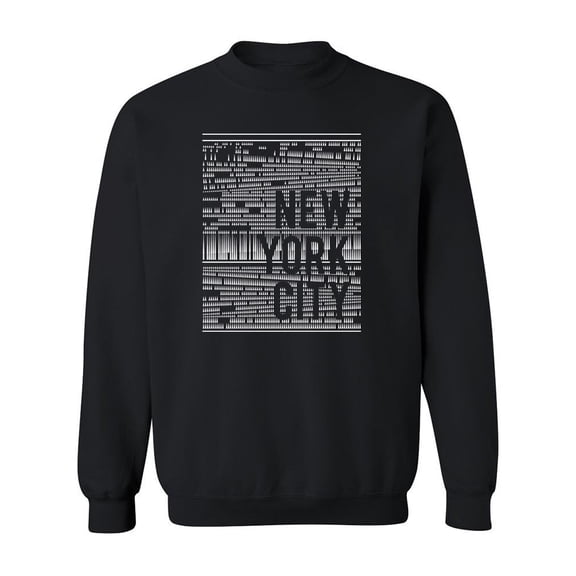 Ny Line Pattern Sweatshirt Men - Men Sweatshirt, Black, Medium