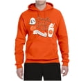 thumbnail image 2 of Wild Bobby It's Pumpkin Spice Latte Season Orange Black and White Halloween Unisex Hoodie Sweatshirt, Orange, XX-Large, 2 of 6