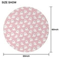 thumbnail image 6 of Pink Halloween Ghosts Round Tablecloth 60"x60",Wrinkle Wipeable Table Cloth for Kitchen Dining Room Picnic Patio Party, 6 of 6