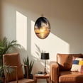 thumbnail image 5 of Canvas Wall Art Black White Beach Palm Sunset Seascape Ocean Scenery Palm Tree Leaves Oval Framed Canvas Prints Vintage Wall Hanging Decor for Bedroom Home Gallery Bathroom 8.6"x11.4", 5 of 7