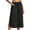Black plus size capri pants for women a1, variant on Cagogo Women Plus Size Wide Leg Capri Pants Drawstring Elastic Waist Flowy Cropped Palazzo Pockets Casual Summer Loose Trousers for Beach Work Lounge Active, Navy XL