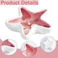 thumbnail image 6 of Starfish Jewelry Dish Tray Pink Ceramic Ring Holder Jewelry Organizer Ocean Style Earrings Necklace Storage Decorative Small Key Bowl Plate, 6 of 9