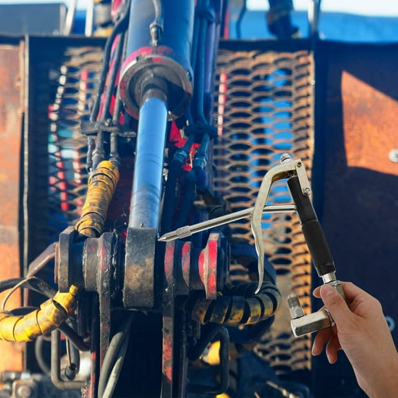 WEUVEB 1Pack Universal Joint Design Grease Filling Nozzle 45 Number Steel Material For Car Enthusiasts 8.5x7.9x1.2in