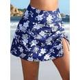 thumbnail image 3 of Sociala Womens Wider Waisted Swimming Skirts Side Drawstring Bikini Bottoms, 3 of 5