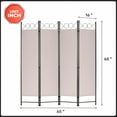 thumbnail image 3 of FDW 4 Panel Room Divider 6 ft Steel for Home Office Bedroom, Tan, 3 of 7