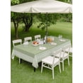thumbnail image 3 of Outdoor Tablecloth with Umbrella Hole and Zipper, Grass Green Retro Greek Key Rectangle Table Cloth 60x102 Inch Waterproof Tablecloth, Geometric Greece Ancient Rustic Picnic Table Cover for Patio, 3 of 7