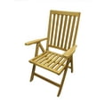 thumbnail image 2 of D-Art Collection Traditional Teak Solid Wood Beachside Position Chair in Natural, 2 of 3