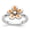 Orange, variant on Fine Jewelry 925 Sterling Silver Polished Orange Enameled Flower Ring for Women Size 9