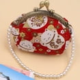 thumbnail image 4 of MasteelfCA 2Pcs Fortune Cat Pattern Change Purse Lovely Coin Purse Vintage Storage Bag, 4 of 7