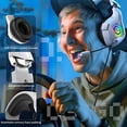 thumbnail image 3 of Auriculares gaming Ozeino PS4 con sonido envolvente 7.1 Micrófono flexible con cancelación de ruido y luces RGB, 3 of 3