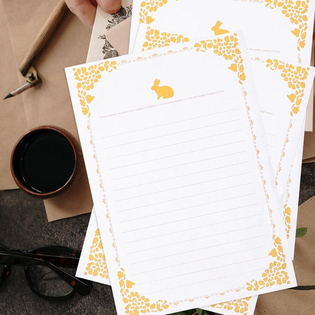 TABLZONE White Writing Paper Vintage Letter Stationery Paper for Creative Letters and Greeting Cards