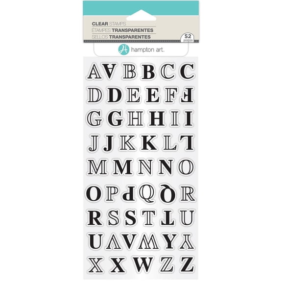 Hampton Art Clear Stamp Set - LAYER ALPHABET 52 Pcs