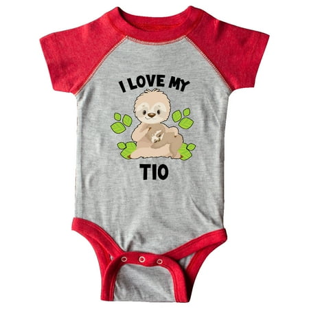 

Inktastic Cute Sloth I Love My Tio with Green Leaves Gift Baby Boy or Baby Girl Bodysuit