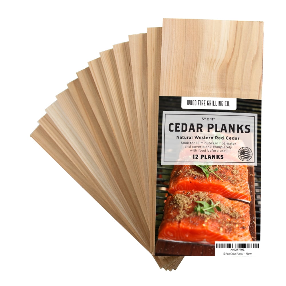 Fire & Flavor Disposable Grilling Planks 15-Inch Cedar Set Of 2 Single Use Plank 