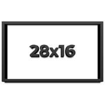 13x34 Shadow Box Frame Black | 1 inches Deep Real Wood Contemporary ...