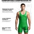thumbnail image 2 of Exxact Sports Men's Wrestling Singlet, High Performance Powerlifting Singlet Wrestling Singlets for Men - (Green, A3XL), 2 of 7