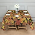 thumbnail image 3 of Autumn Fall Leaves Pattern Square Tablecloth,Waterproof Square Table Cover,Wipeable Spillproof Washable Table Cover for Home Kitchen Party Decor 52"x52"(132x132cm), 3 of 6