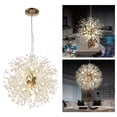 thumbnail image 4 of Lustre Moderne à 8 Lumières en Cristal LED Sputnik Lampe Suspendue Dorée, 4 of 6