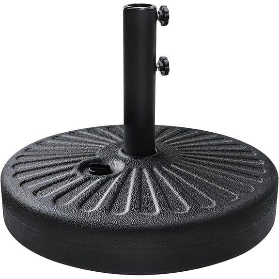 Water-Filled Umbrella Base for Outdoor Patio Use, 50 lbs, Black