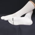thumbnail image 4 of Men's Rayon from Bamboo Fiber Antibacterial Ultra Breathable Wicking Supported Toe and Heel Crew Socks - White - 4 Pairs, 4 of 6