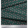 thumbnail image 2 of Soimoi Green Rayon Fabric Circle & Heart Print Fabric by the Yard 42 Inch Wide, 2 of 3