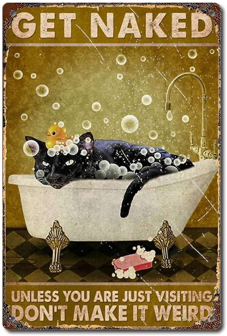 Bathe Black Cats Poster, Bathroom Funny, Cats Lovers, Bathroom Wall Art