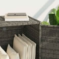 thumbnail image 4 of VidaXL Contemporary Poly Rattan Storage Cabinet, 32.7" x 17.7" x 29.9", Gray, 4 of 11
