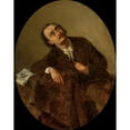 thumbnail image 2 of Bolesław Łaszczyński 12x14 Black Ornate Wood Framed Double Matted Museum Art Print Titled: Portrait of Michał Hertz, Musician (1870), 2 of 5