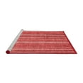 thumbnail image 2 of Ahgly Company Machine Washable Indoor Round Abstract Red Modern Area Rugs, 6' Round, 2 of 4